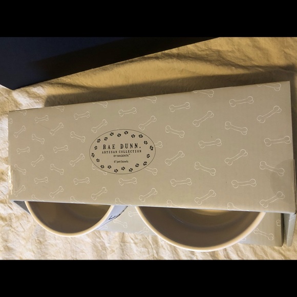 Rae Dunn Woof and Bark Bowl Set - Picture 3 of 4